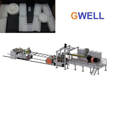 Το φύλλο PLA που κατασκευάζει τη μηχανή PLA Thermoforming τη γραμμή εξώθησης φύλλων τριών στρώματος μπορεί να προσαρμοστεί