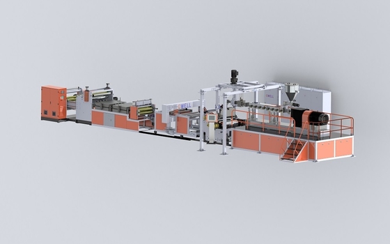 Αγορά Δίδυμη βίδα PET πλαστικής φύλλας Extruder Γραμμή 0,15 - 2 mm πάχος φύλλου 3 στρώσεις συναρμολόγηση online manufacture