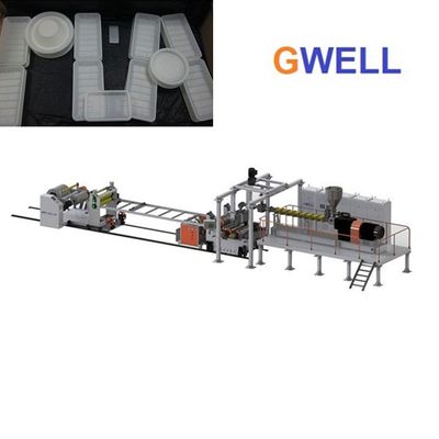 Αγορά Το φύλλο PLA που κατασκευάζει τη μηχανή PLA Thermoforming τη γραμμή εξώθησης φύλλων τριών στρώματος μπορεί να προσαρμοστεί online manufacture